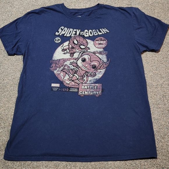 Funko Navy Blue Spidey Vs. Goblin T-shirt - Picture 1 of 7